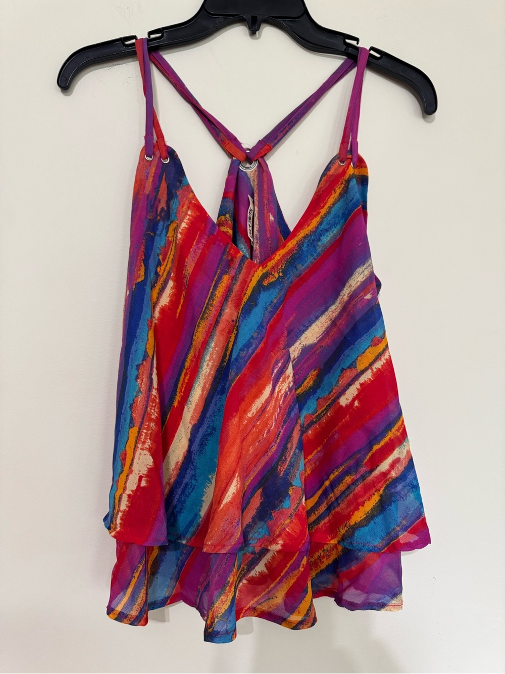 Live 4 Truth Multicolored Strappy Tank Top in Red, Purple, Blue